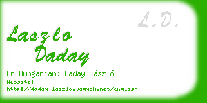 laszlo daday business card