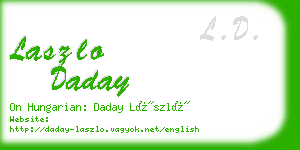 laszlo daday business card